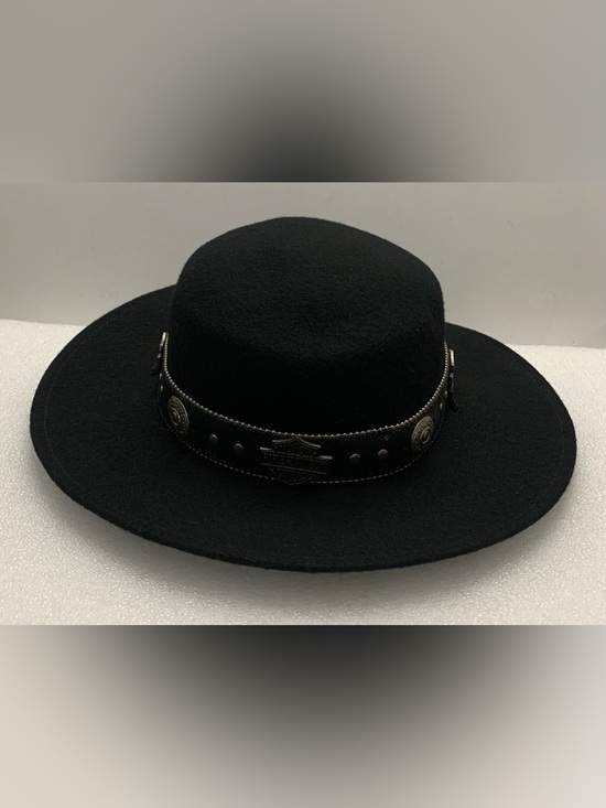 Harley-Davidson Wool Hat - Studded Leather Band Black